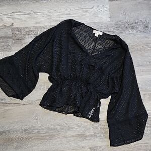 NWOT Band of Gypsies Sheer Elegant Black Women's Top